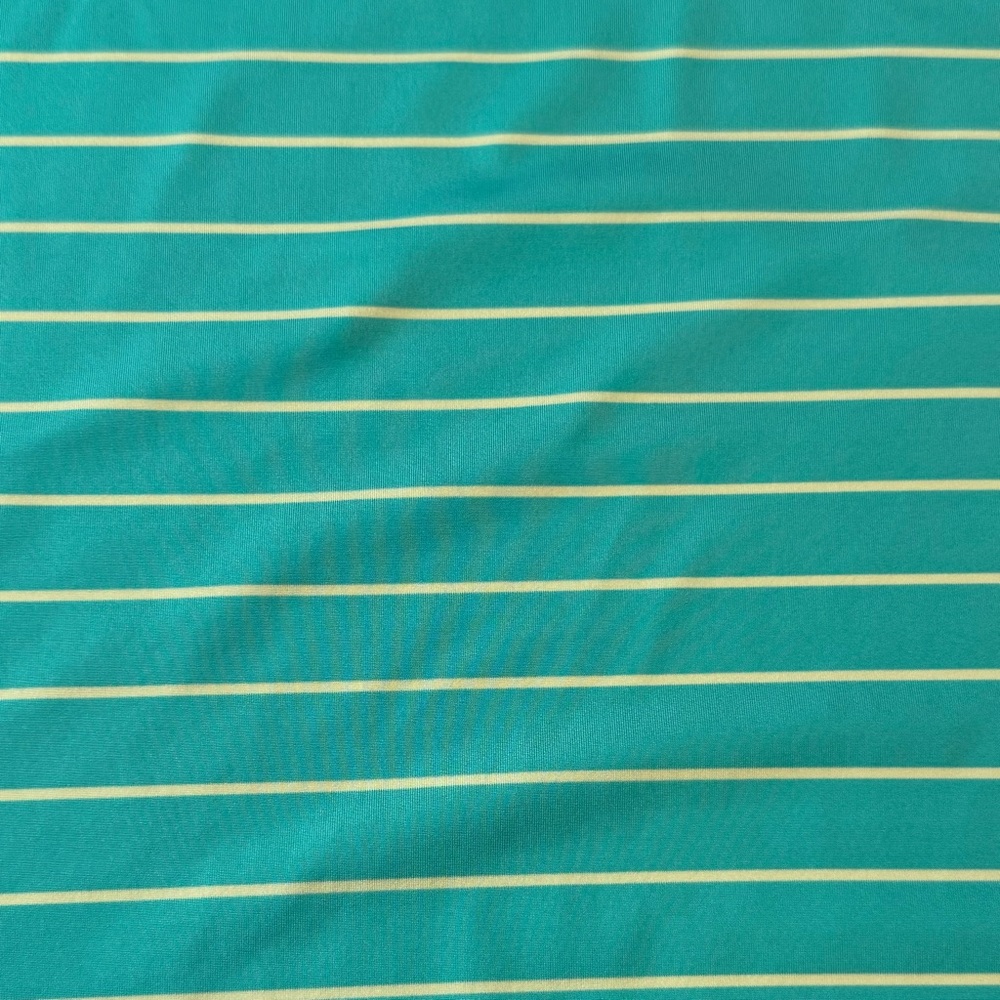 Peter Millar Polo Men’s Large Summer Comfort Embroidered “R” Aqua Light Yellow - Picture 3 of 10